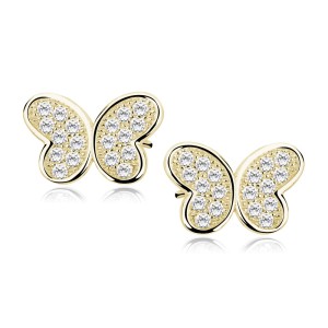 Cercei argint placati cu aur galben fluturasi cu pietre DiAmanti Z1043EG_W-DIA (Argint 925‰ 1,3 g.) Cercei argint placati cu aur galben fluturasi cu pietre DiAmanti Z1043EG_W-DIA (Argint 925‰ 1,3 g.)